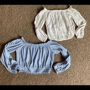 Bundle of 2 Off the shoulder tops!